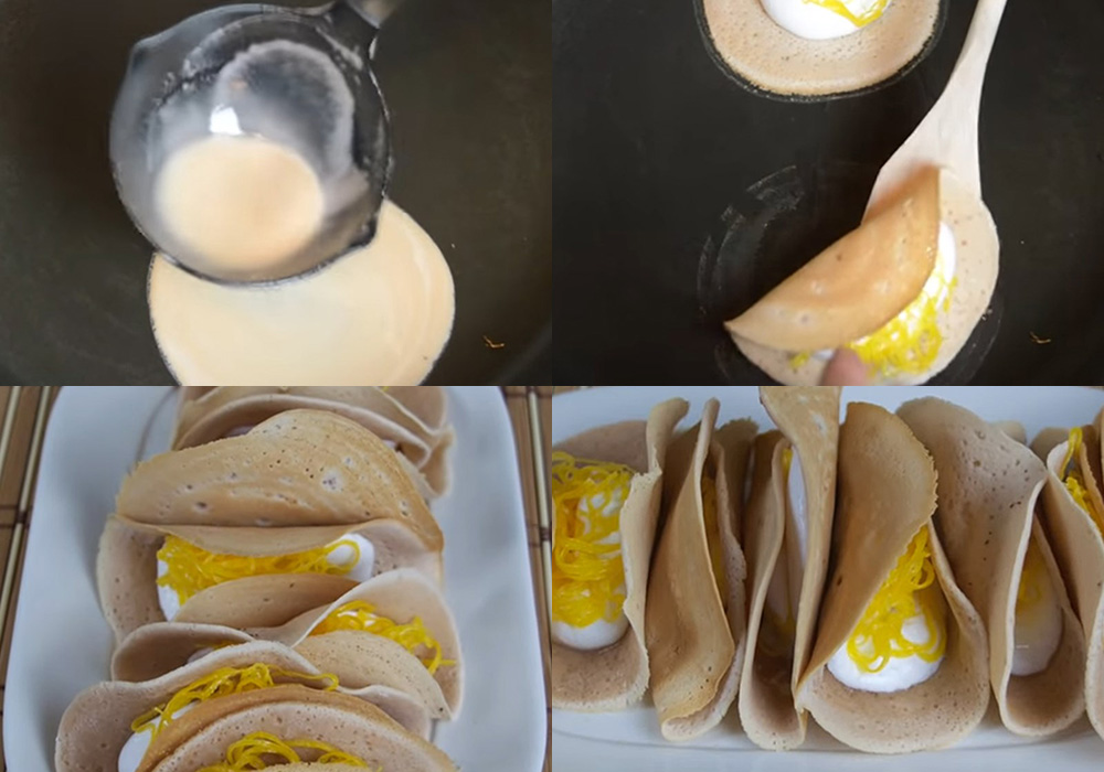 Các bước làm bánh kẹp Thái Lan