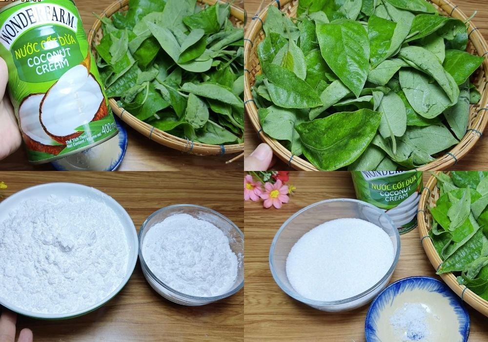 Chuẩn bị nguyên liệu làm bánh lá mơ