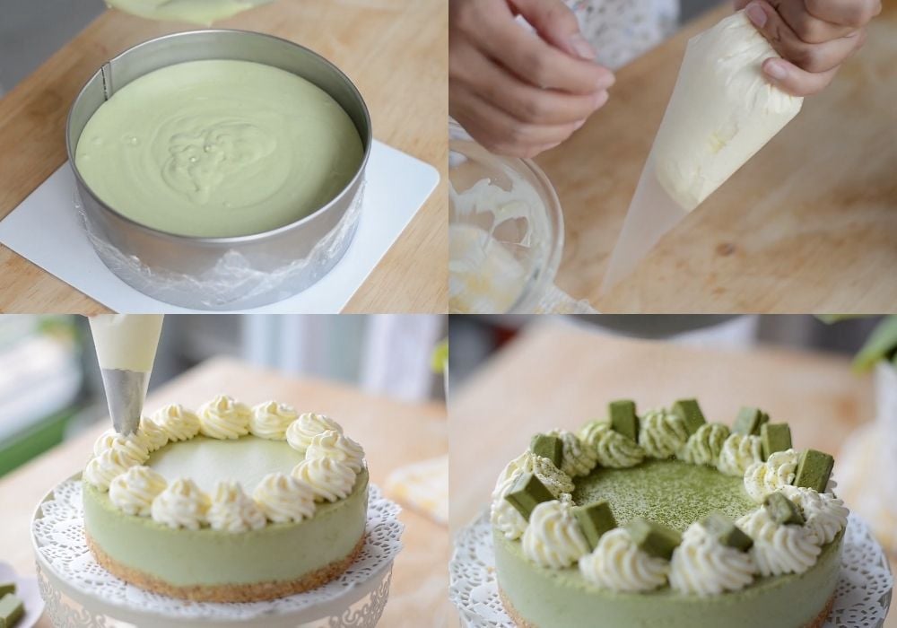 Đổ khuôn và hoàn thiện bánh