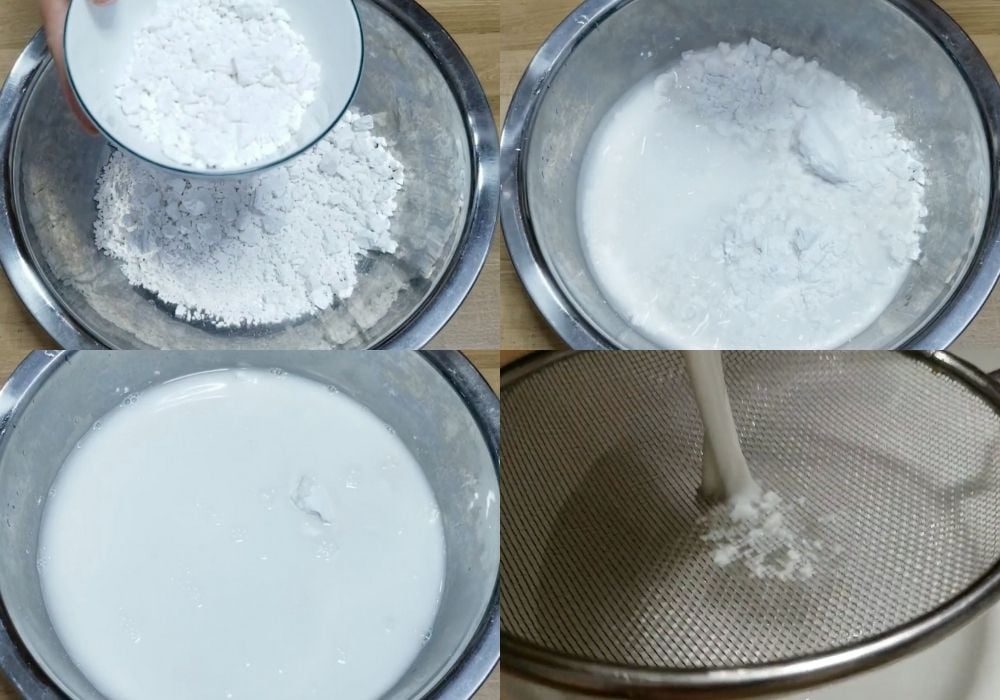 Pha bột làm bánh