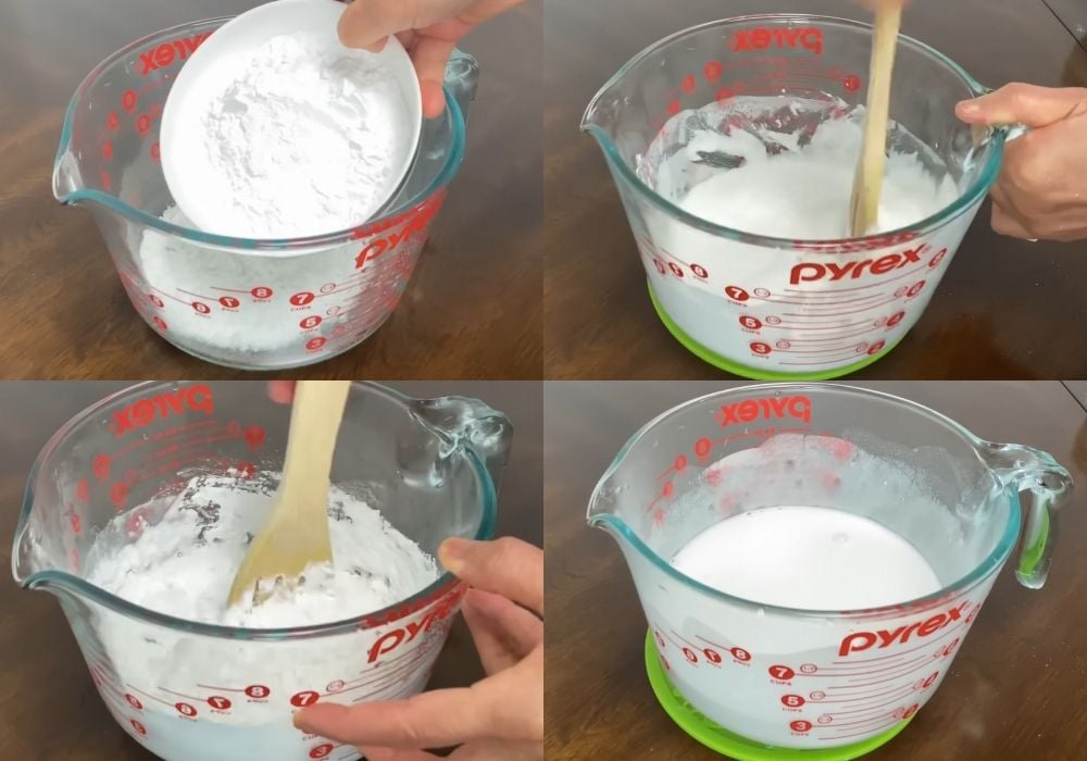 Trộn và hoà bột