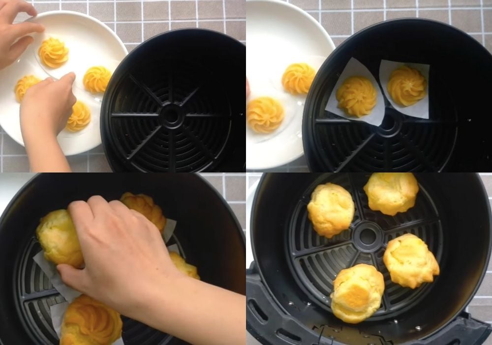 Nướng bánh bằng nồi chiên không dầu