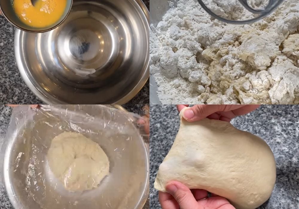 Trộn và nhồi bột