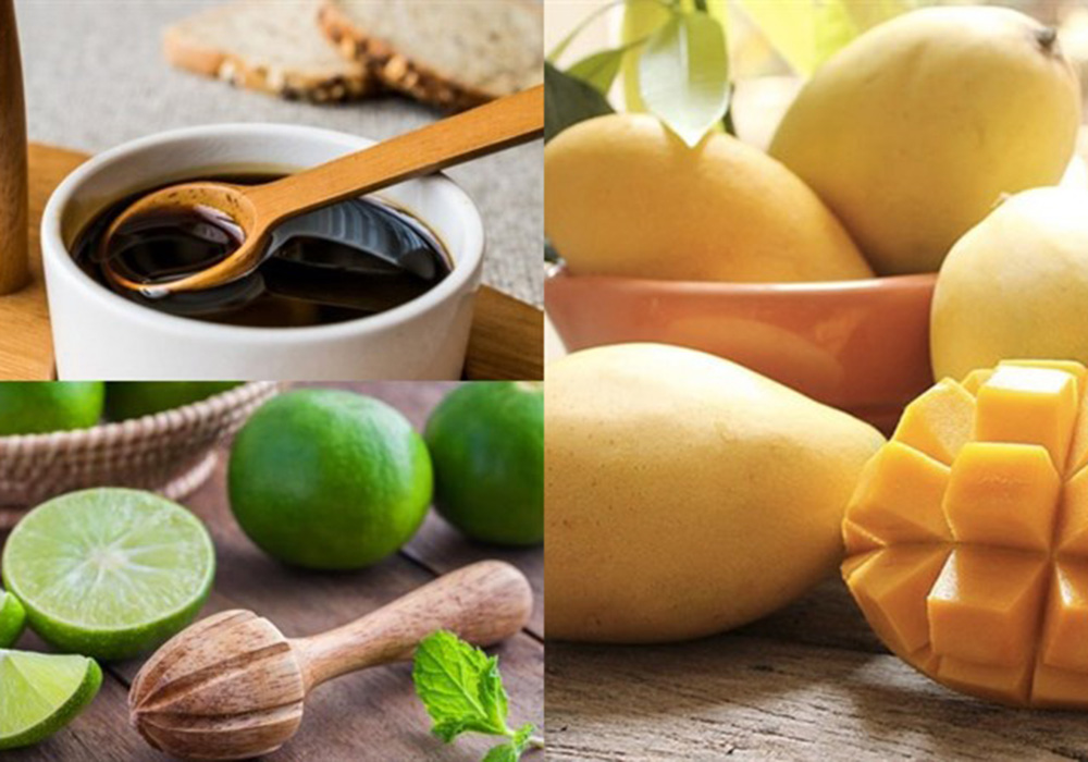 Nguyên liệu làm bánh tráng xoài Nha Trang