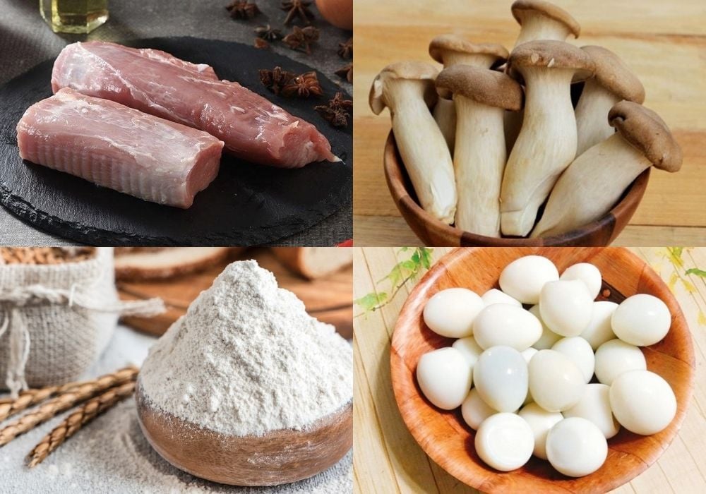 Nguyên liệu làm bánh xíu páo