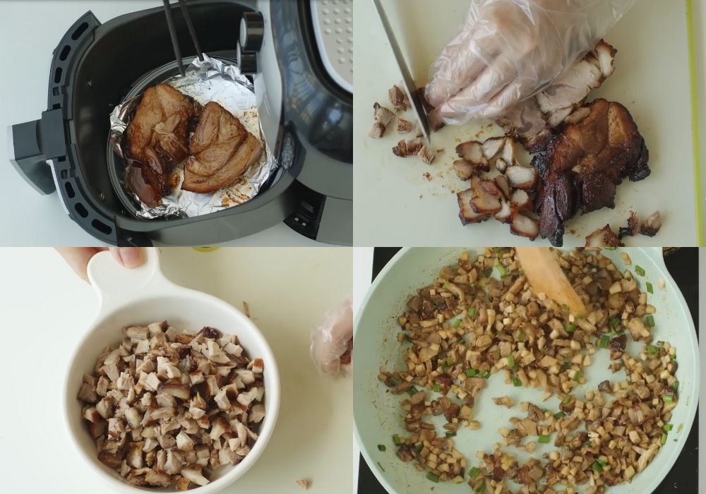 Nướng và chế biến nhân xá xíu