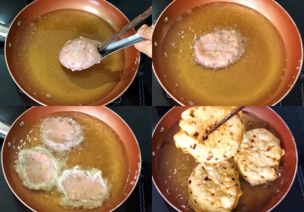 Tạo hình và chiên chả cá