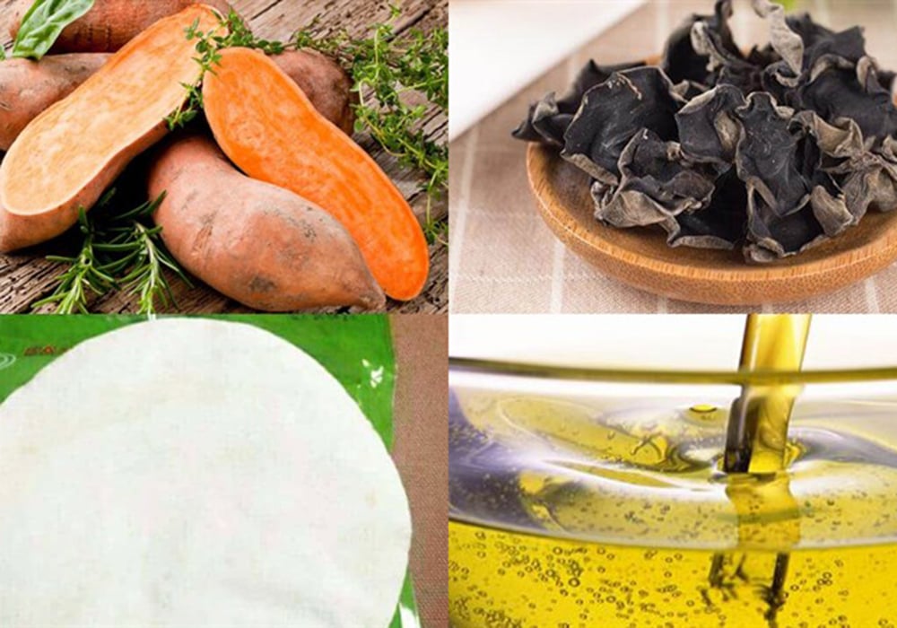 Nguyên liệu làm chả giò khoai lang