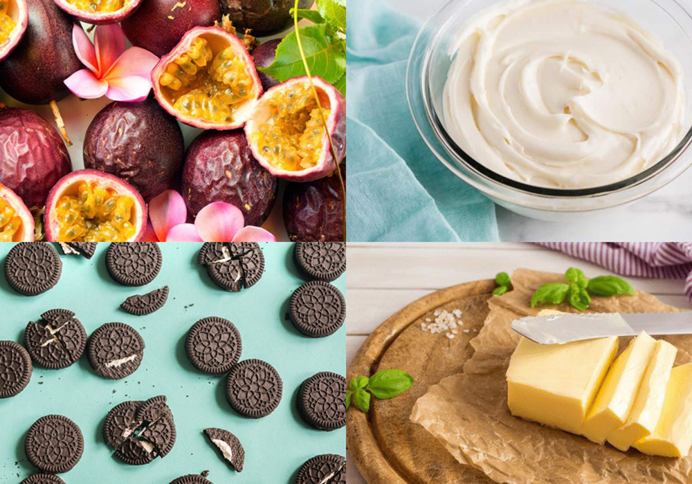 Nguyên liệu làm cheesecake chanh dây