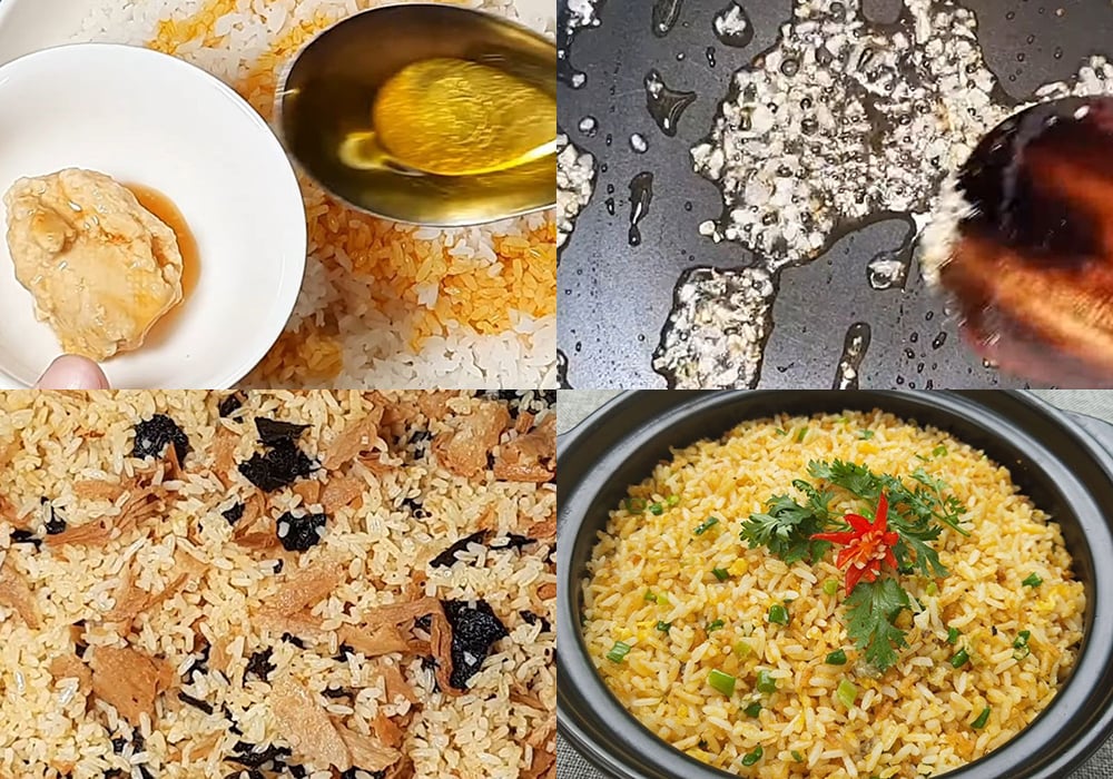 Các bước làm cách làm cơm chiên cá mặn chay