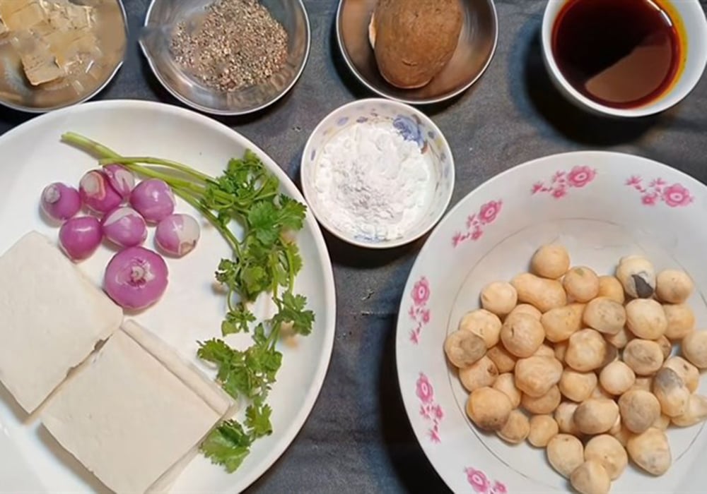 Nguyên liệu làm mắm chưng chay