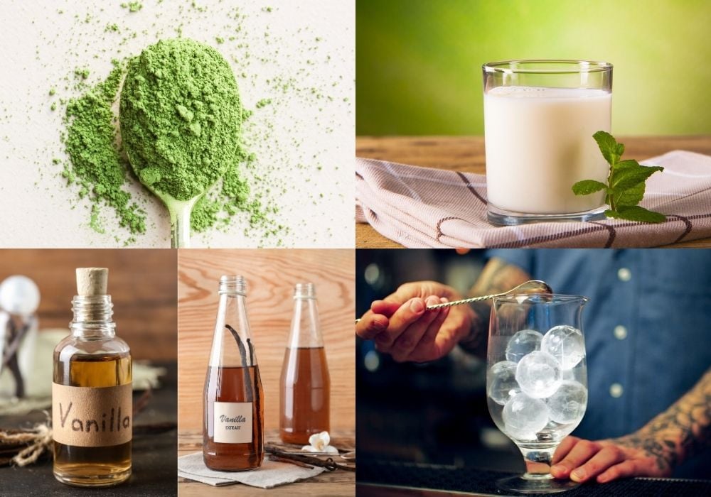 Nguyên liệu làm matcha đá xay