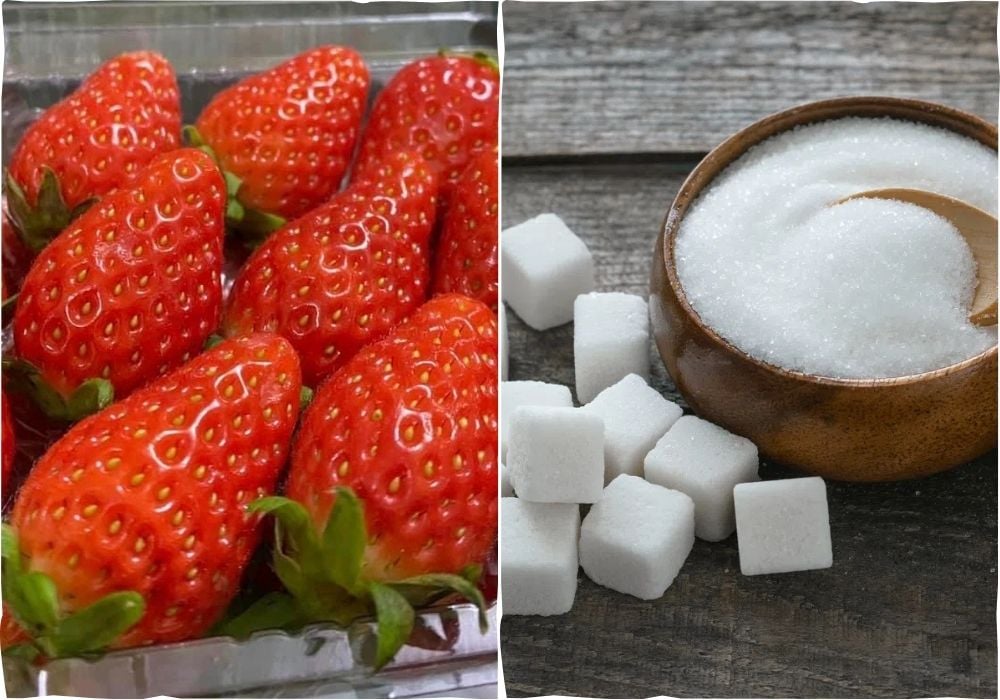 Nguyên liệu làm mứt dâu tây