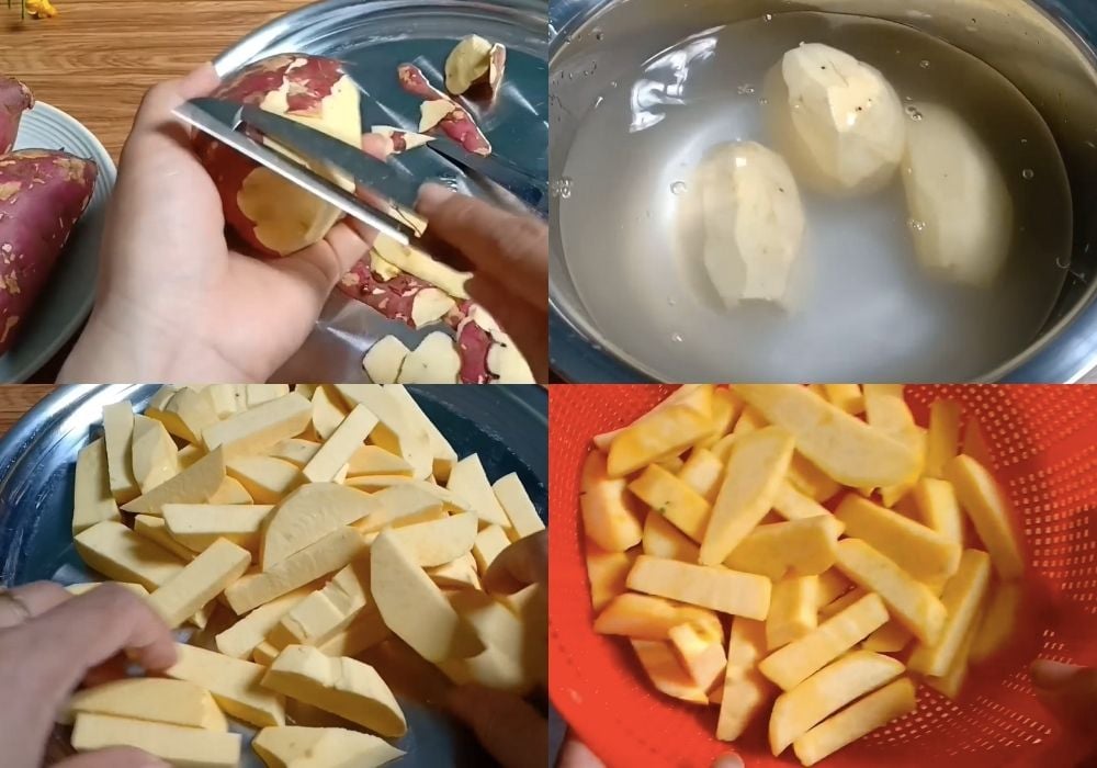 Sơ chế khoai lang