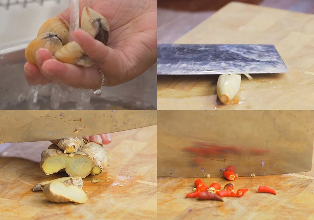 Sơ chế các nguyên liệu