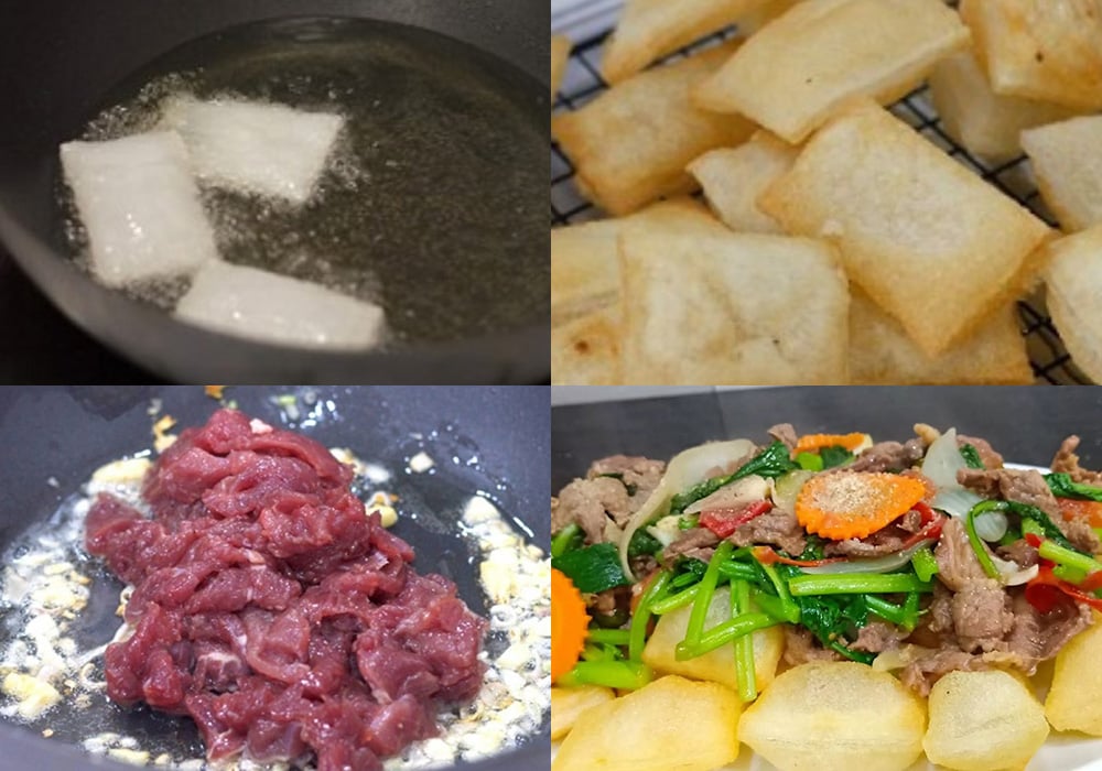 Các bước làm phở chiên phồng