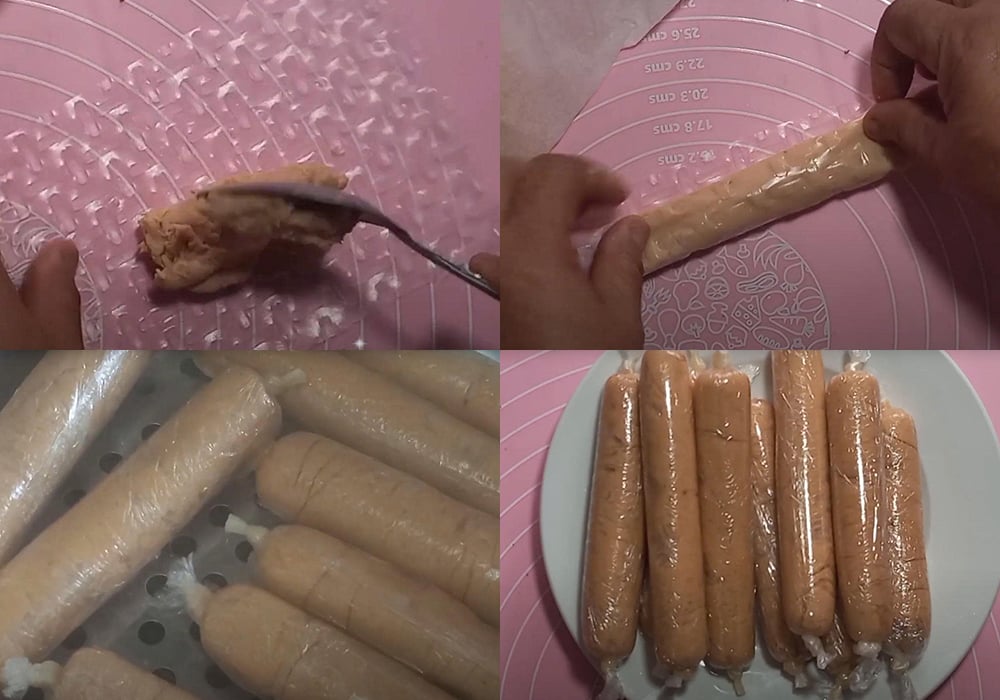 Các bước làm xúc xích chay