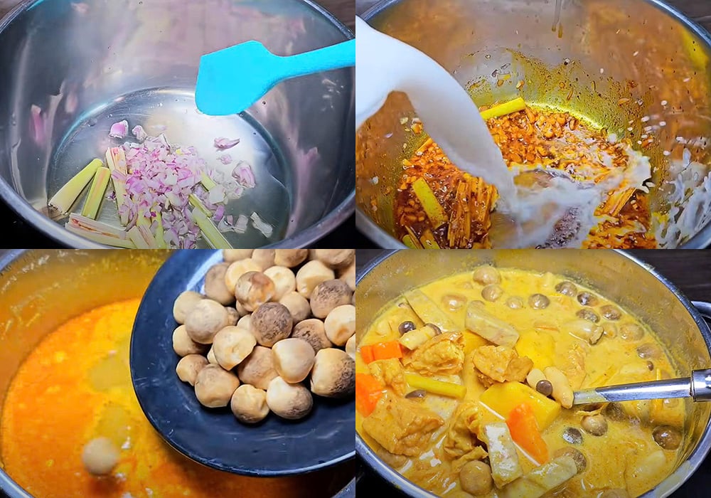 Các bước làm cà ri chay