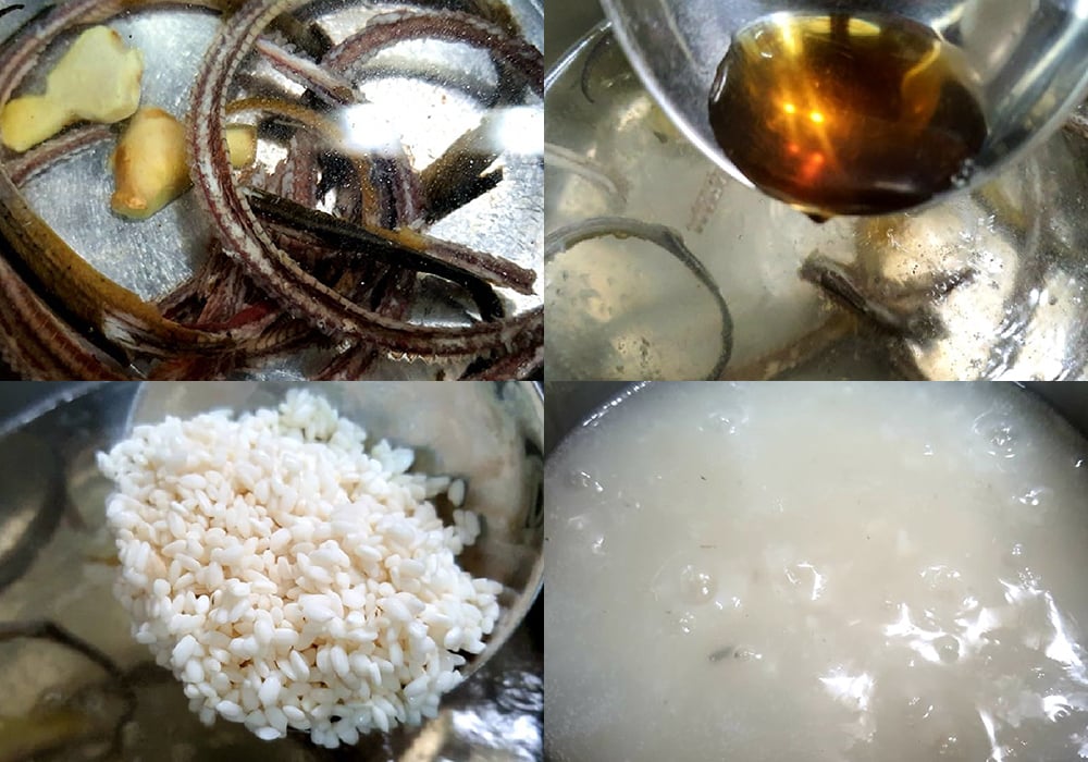 Các bước làm cháo lươn