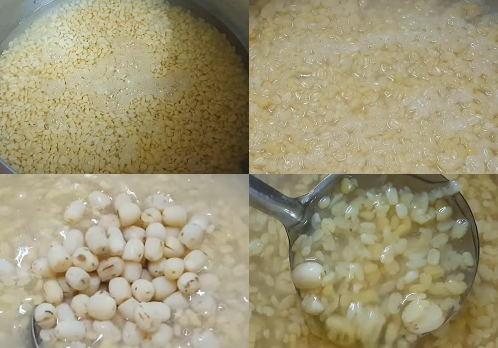 Các bước làm cách nấu chè đậu xanh nguyên hạt và hạt sen