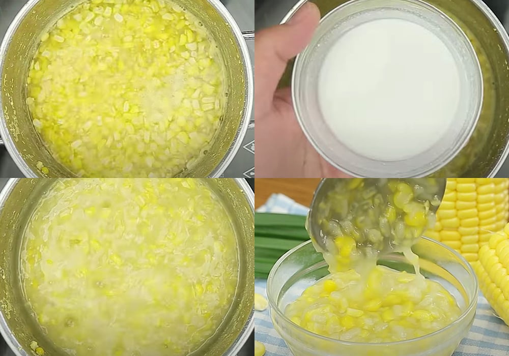 Các bước làm chè ngô bắp