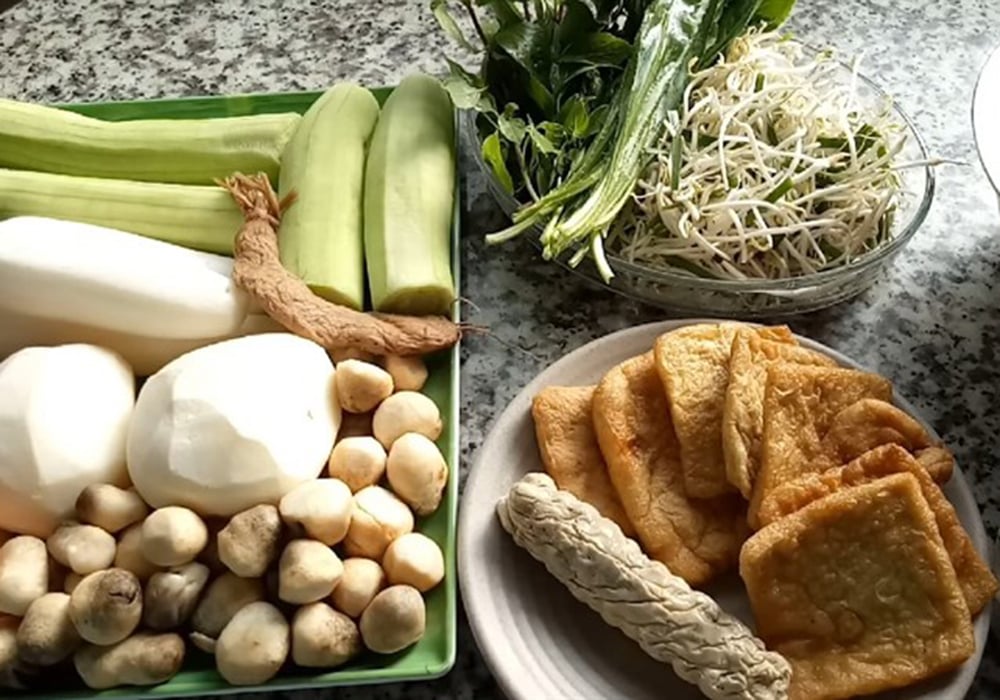 Nguyên liệu nấu hủ tiếu chay