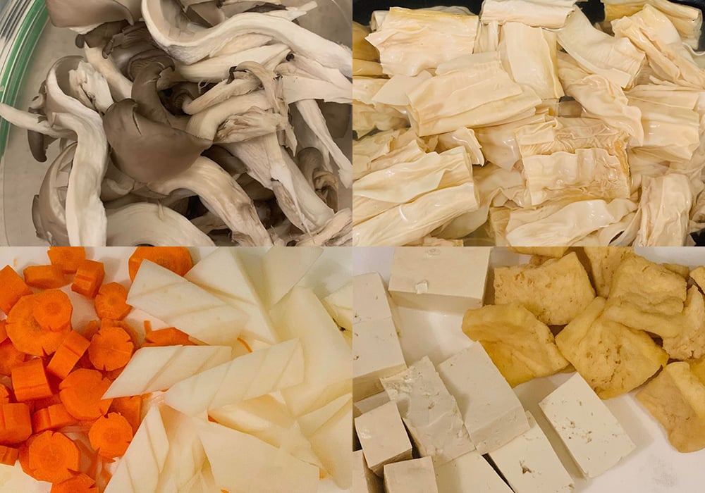 Sơ chế các nguyên liệu
