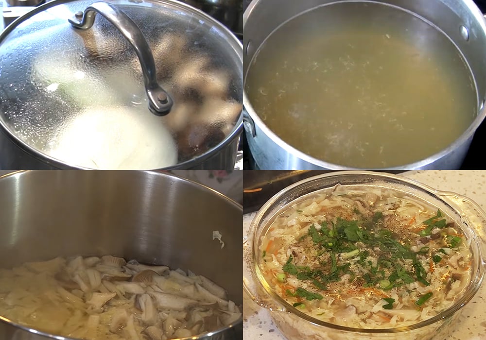 Các bước làm súp cua chay