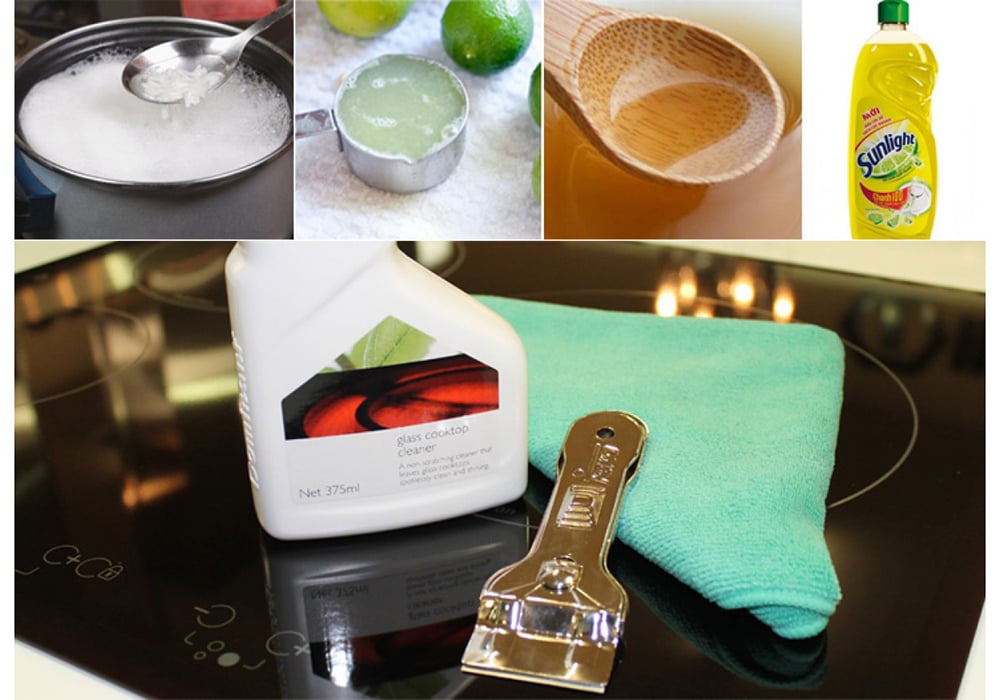 Chuẩn bị dụng cụ và dung dịch vệ sinh