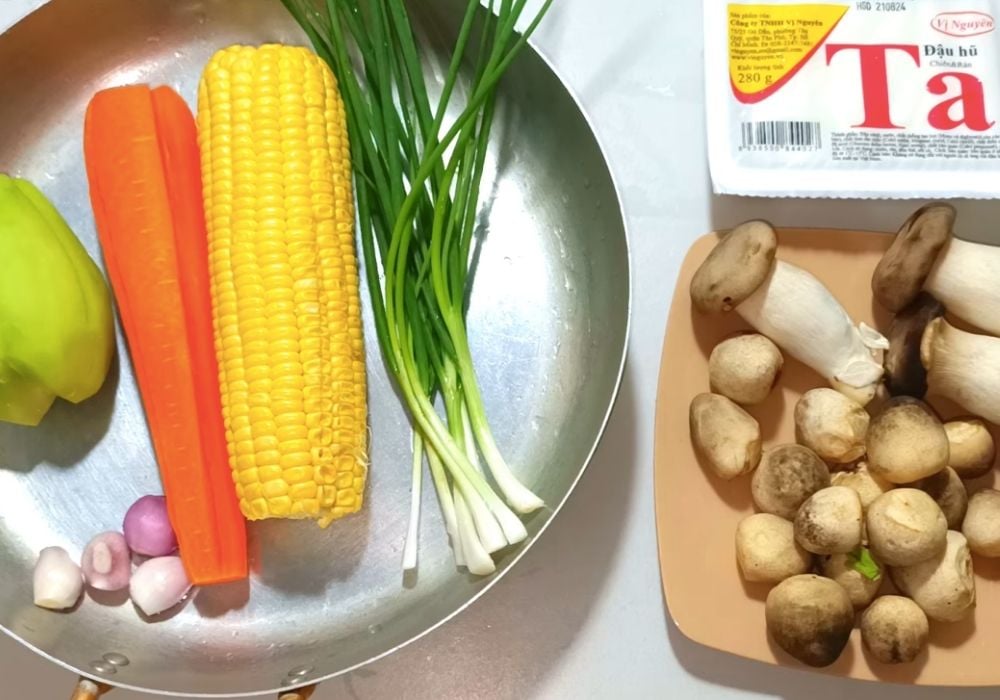 Nguyên liệu làm canh chay thập cẩm