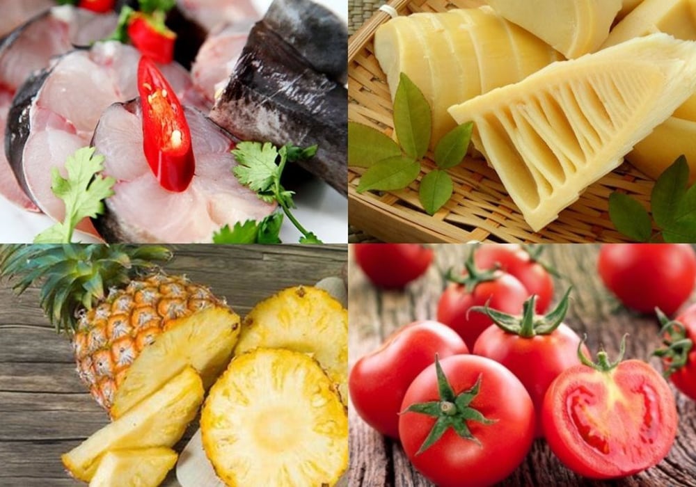 Nguyên liệu làm canh chua cá lăng