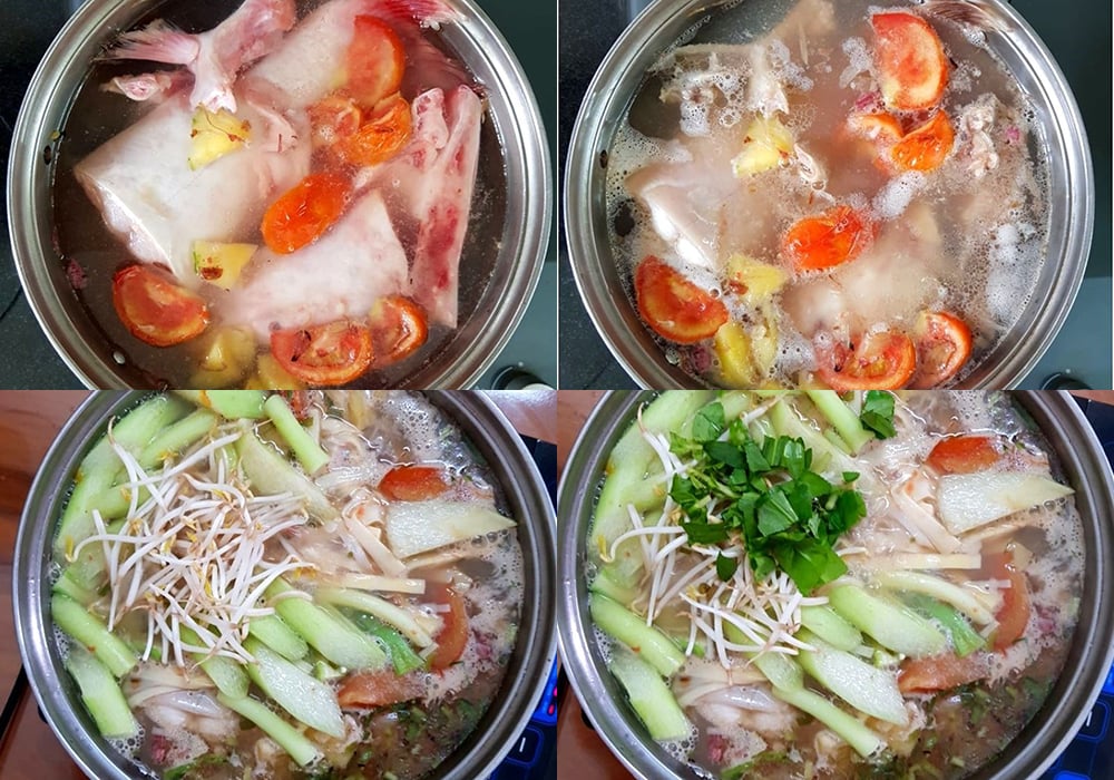 Các bước làm canh chua cá lăng