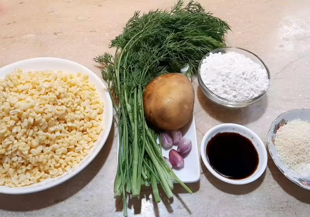 Nguyên liệu làm chả đậu xanh chay