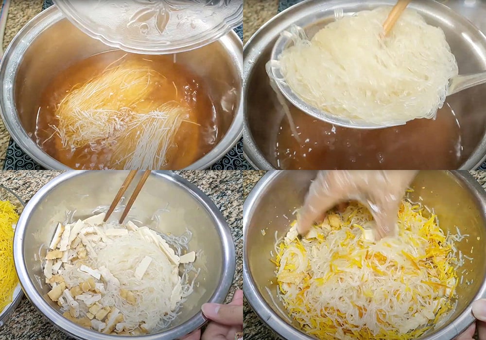Sơ chế bì chả chay