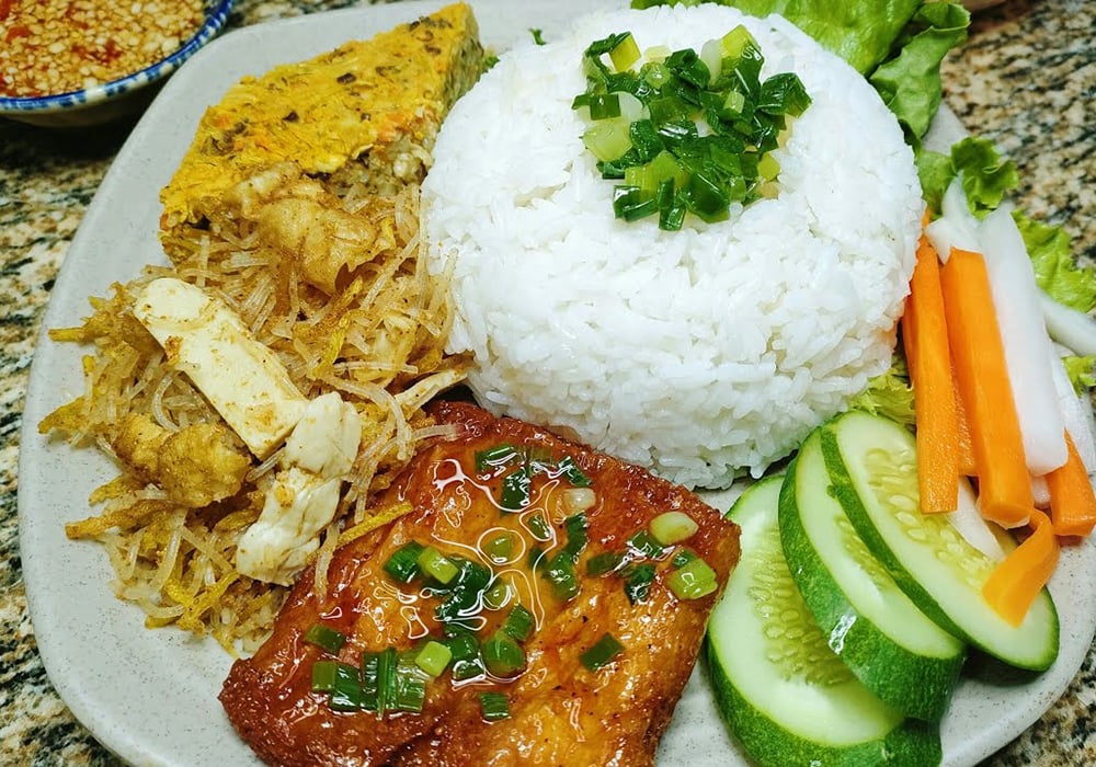 Các bước làm cơm tấm sườn bì chả chay