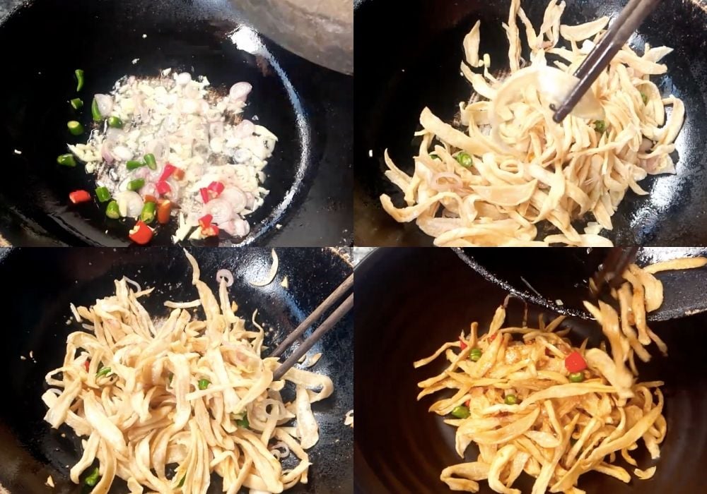 Xào củ cải khô