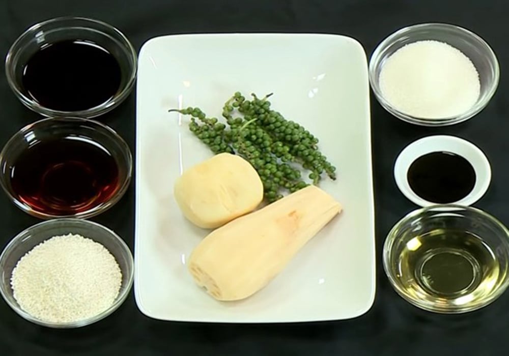 Nguyên liệu làm củ sen kho tiêu chay
