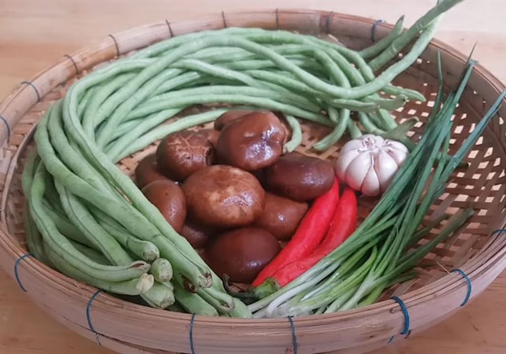 Nguyên liệu làm đậu đũa xào chay