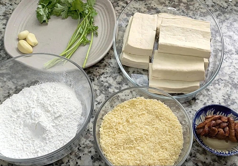 Nguyên liệu làm đậu hũ chiên xù chay