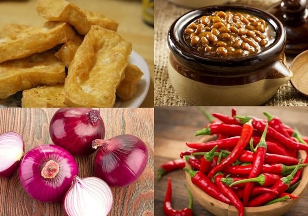 Nguyên liệu làm đậu hũ kho tương hột chay
