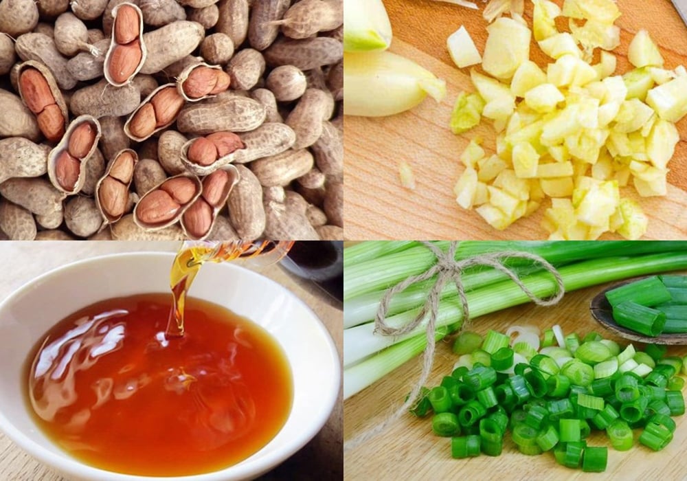 Nguyên liệu làm đậu phộng kho quẹt chay