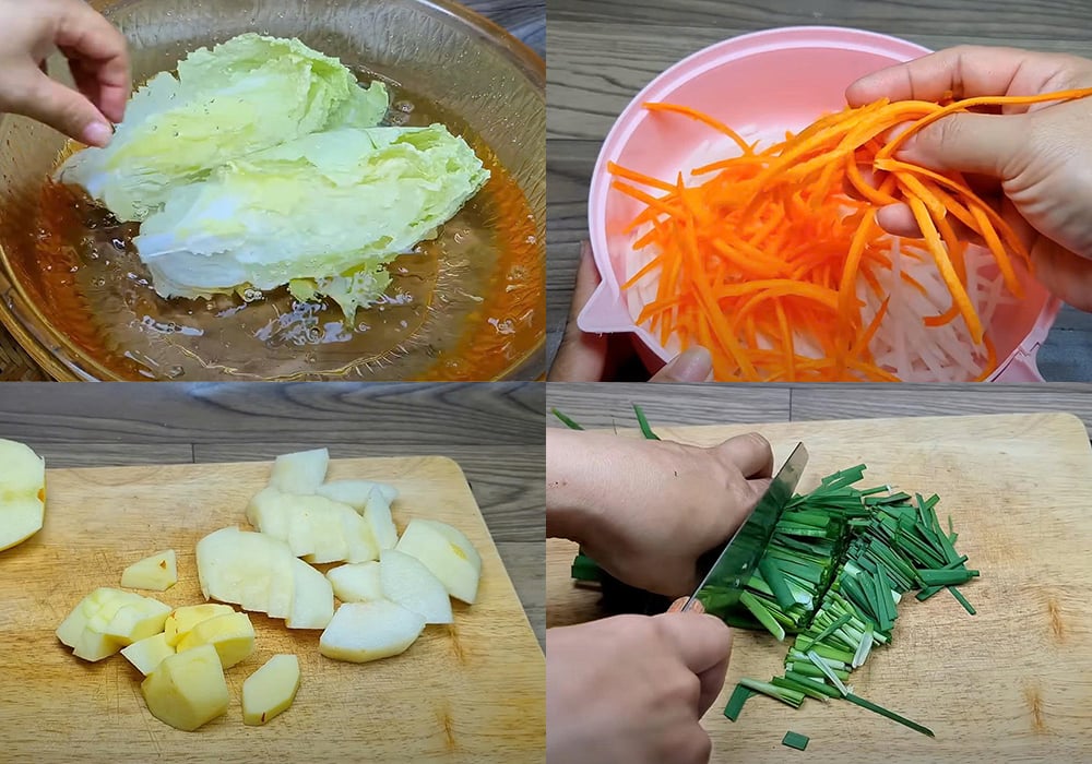Sơ chế các nguyên liệu