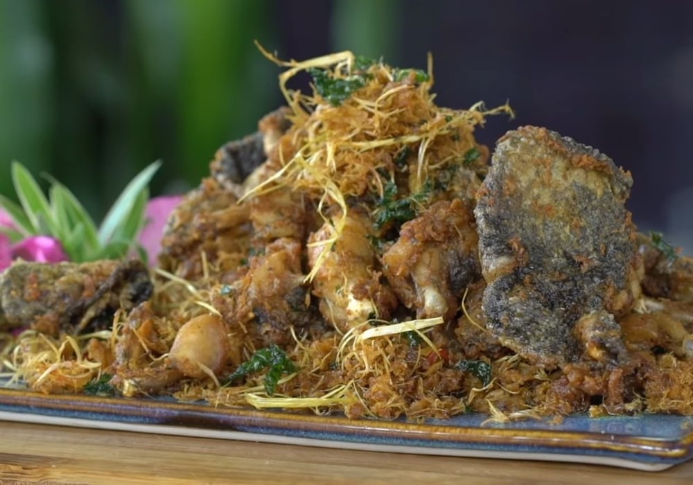 Ếch chiên lá lốt