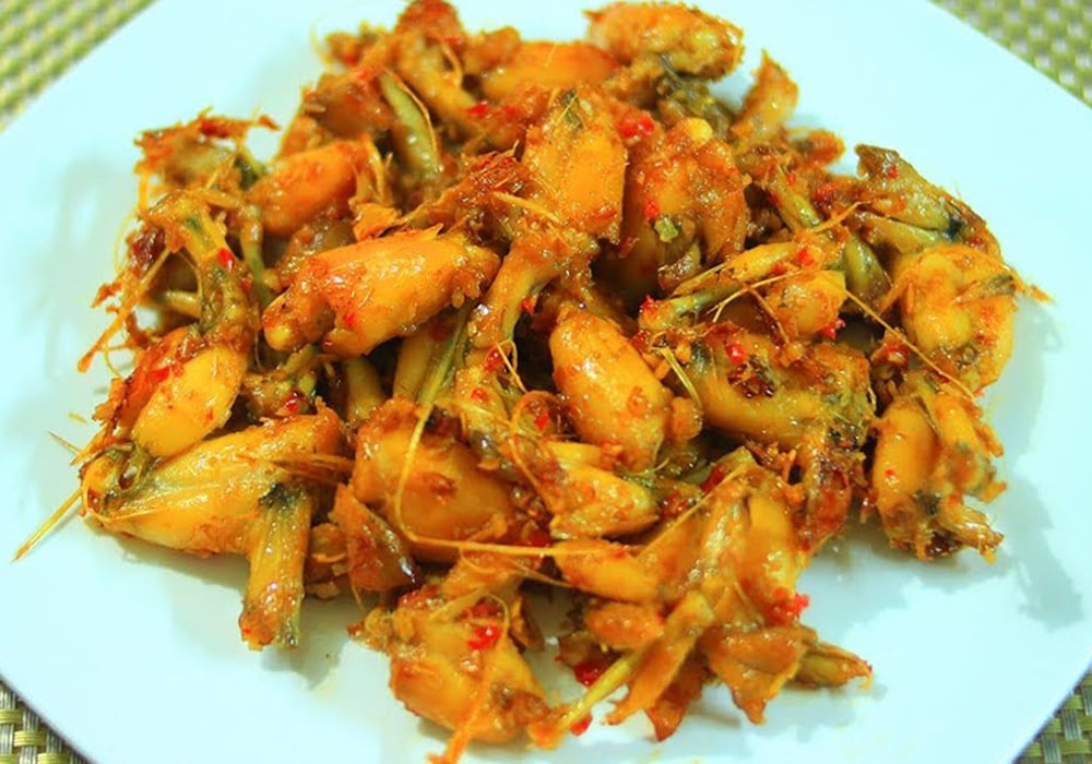 Ếch xào sả ớt