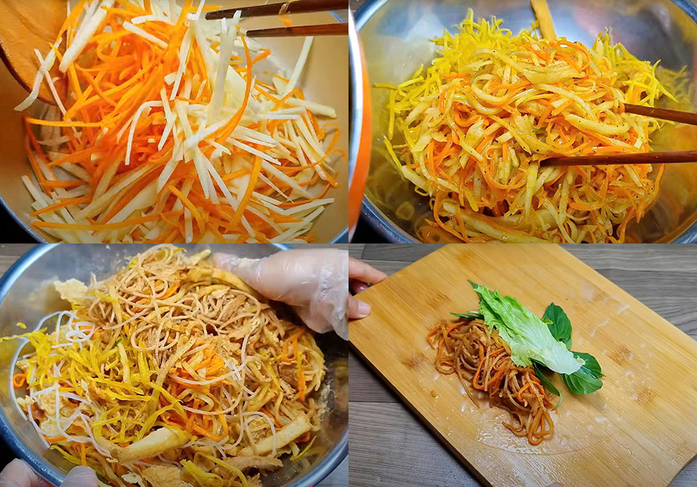 Các bước làm gỏi cuốn chay