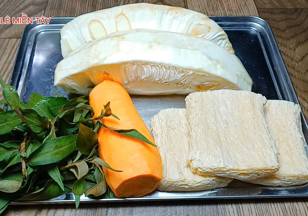Nguyên liệu làm gỏi mít non chay