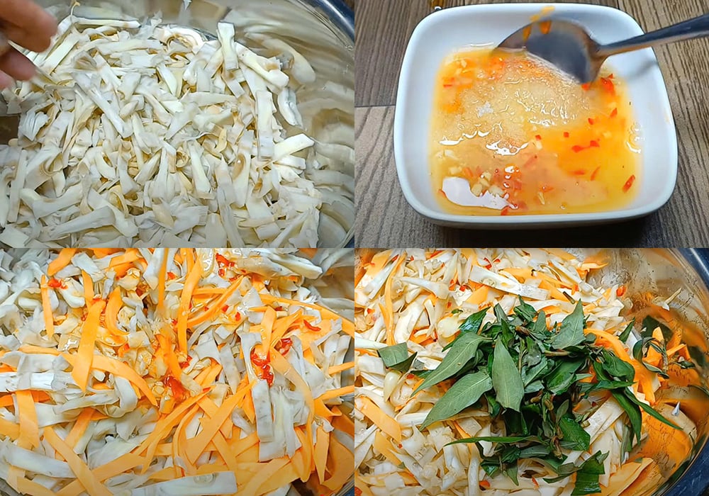 Các bước làm gỏi mít non chay