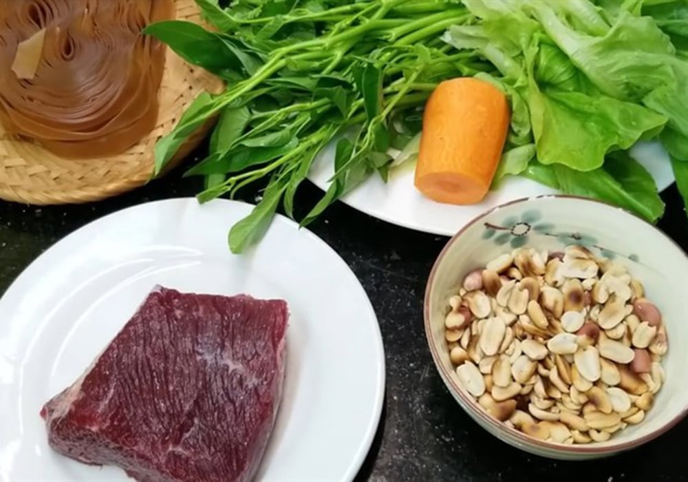 Nguyên liệu làm bánh đa trộn xì dầu