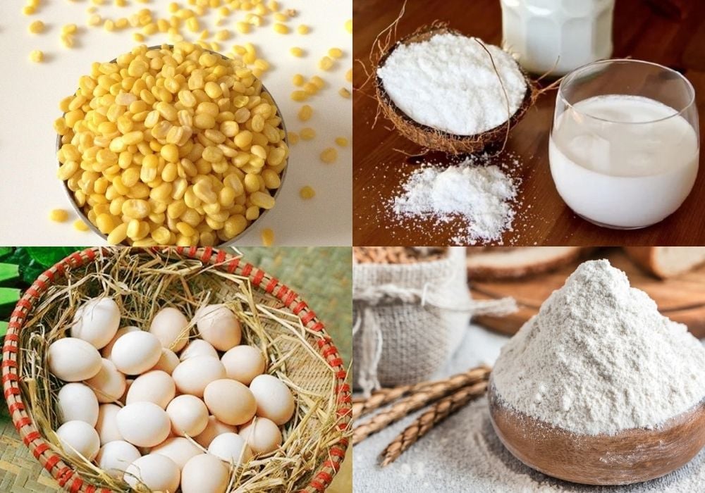 Nguyên liệu làm bánh đậu xanh