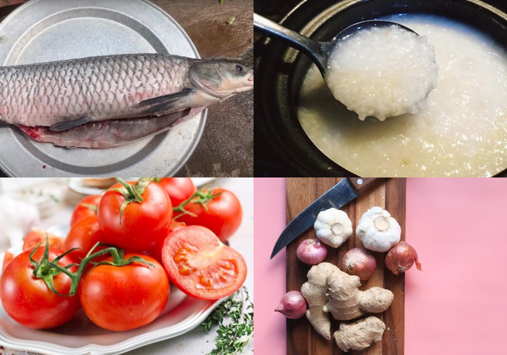 Nguyên liệu nấu lẩu cá trắm